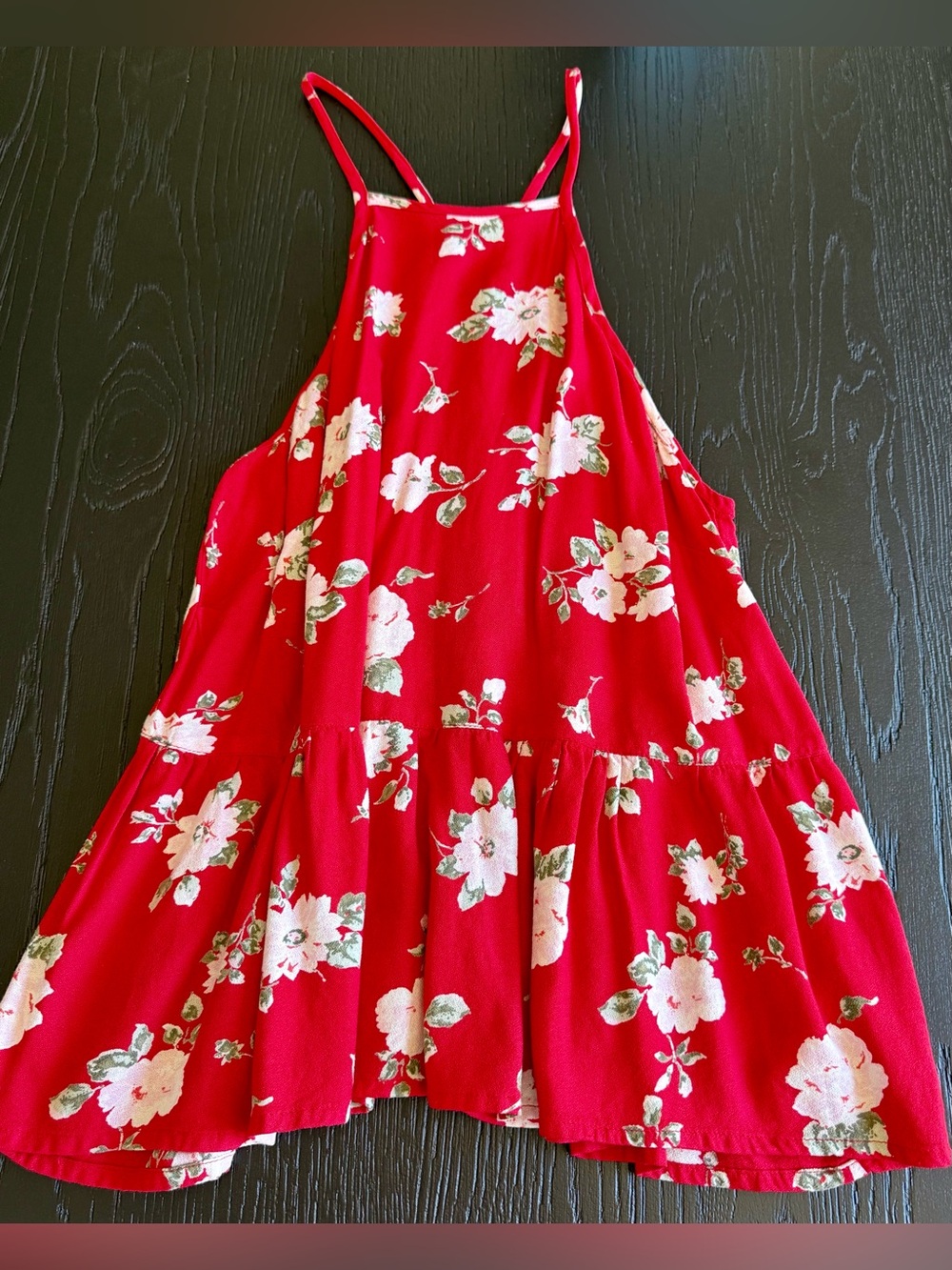 Volcom Spaghetti Strap Tank Size XS Red Floral Color NEW WITHOUT TAGS